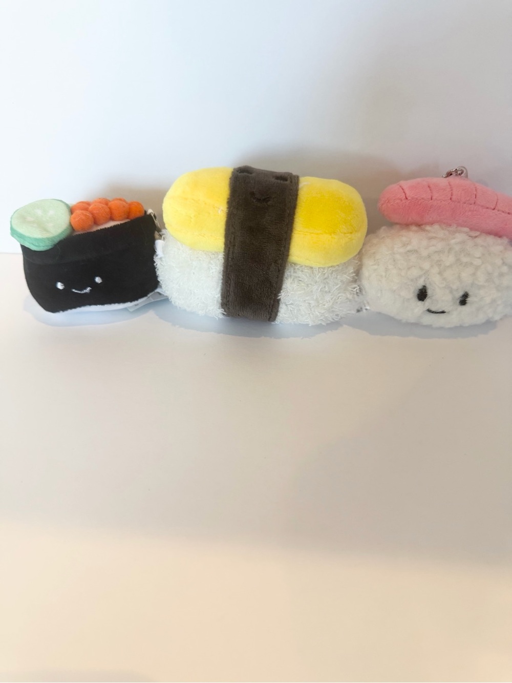 Kawaii Sushi Plush Trio Keychain Set of 3!